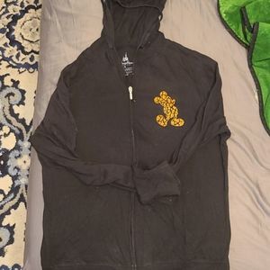 Mickey Mouse Black zipper lightweight hoody